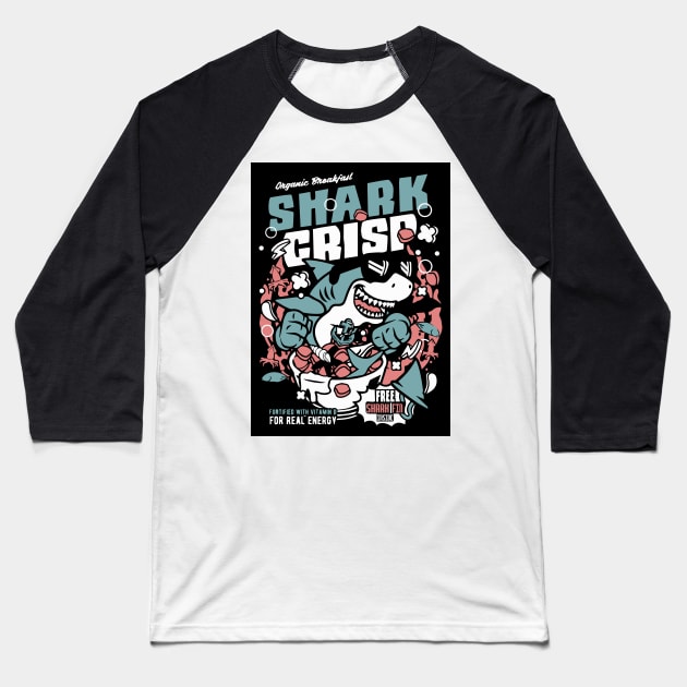 SHARK CRISP Baseball T-Shirt by lounesartdessin